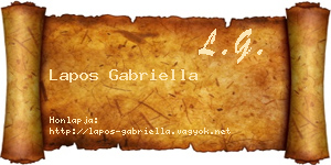 Lapos Gabriella névjegykártya